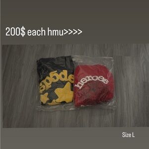 Black and Red Graphic Hoodies Set